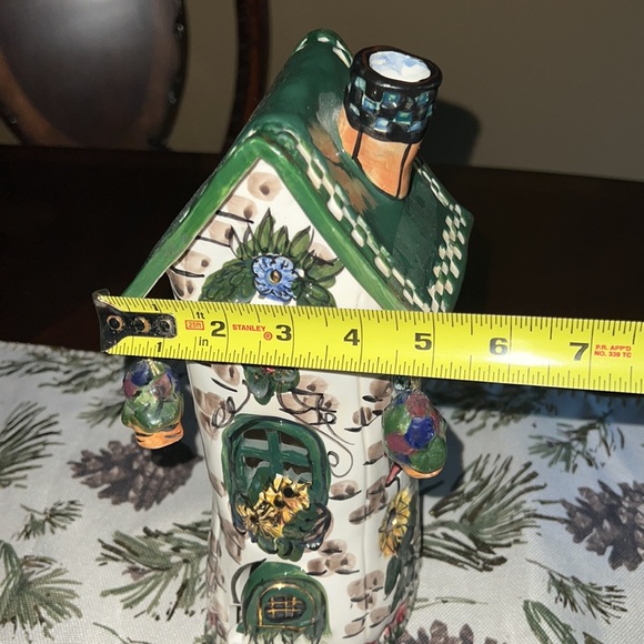 Blue Sky Pottery sculpture cottage figurine Castle candle holder - Picture 9 of 9